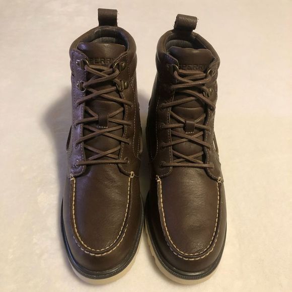 Sperry Top-Sider Bushwick Mens Dark Brown Leather Boots • Sz 9.5 - Picture 2 of 8